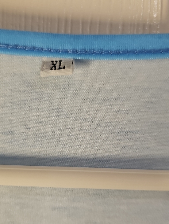 Unisex XL Blue Tie-Dye Sleeveless Scoop Neck Tank Top Retro Colorful Summer - Picture 7 of 10